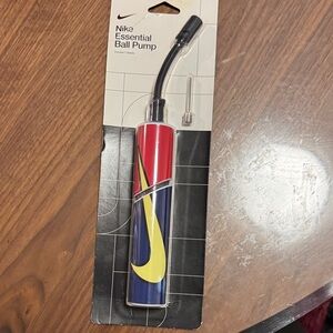 Nike Handheld Ball Pump — Red, Blue & Yellow